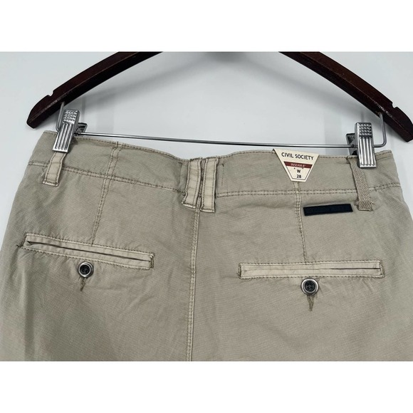 CIVIL SOCIETY NWT MEN'S CAMPUS STRETCH RIPSTOP SHORTS IN STONE- SIZE 28 MSRP $69 - Picture 5 of 13